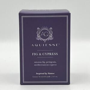 Aquiesse Luxury Scented Soy Candle Fig & Cypress 6.5 oz NEW